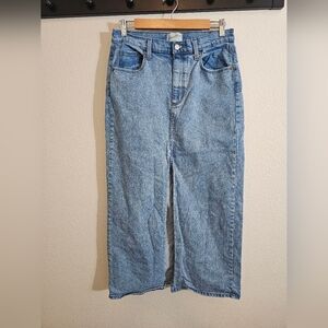 Universal Thread Blue Denim Midi Skirt